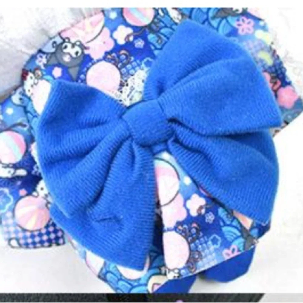Sanrio Cinnamoroll Kimono Plush Keychain in Blue White w Zipper Pouch Bag Charm